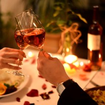 Jantar romântico para o casal