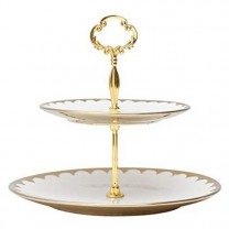 Porta Doce de Porcelana 2 Níveis